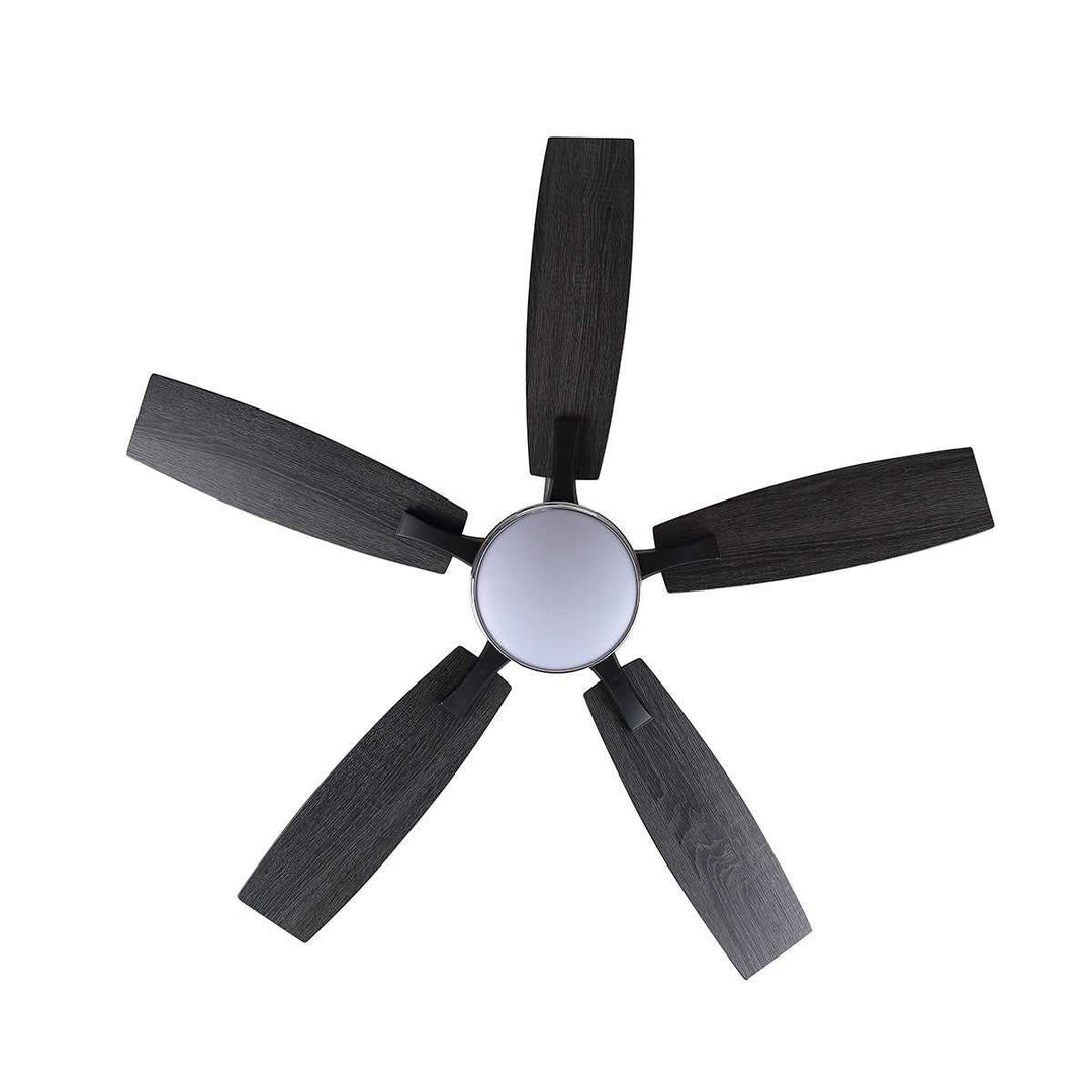 Shelton 52" Ceiling Fan in Matte Black And Chrome Canarm Canada