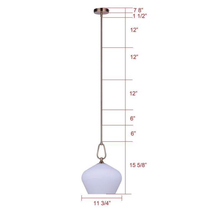 Gia One Light Pendant in Gold Canarm Canada