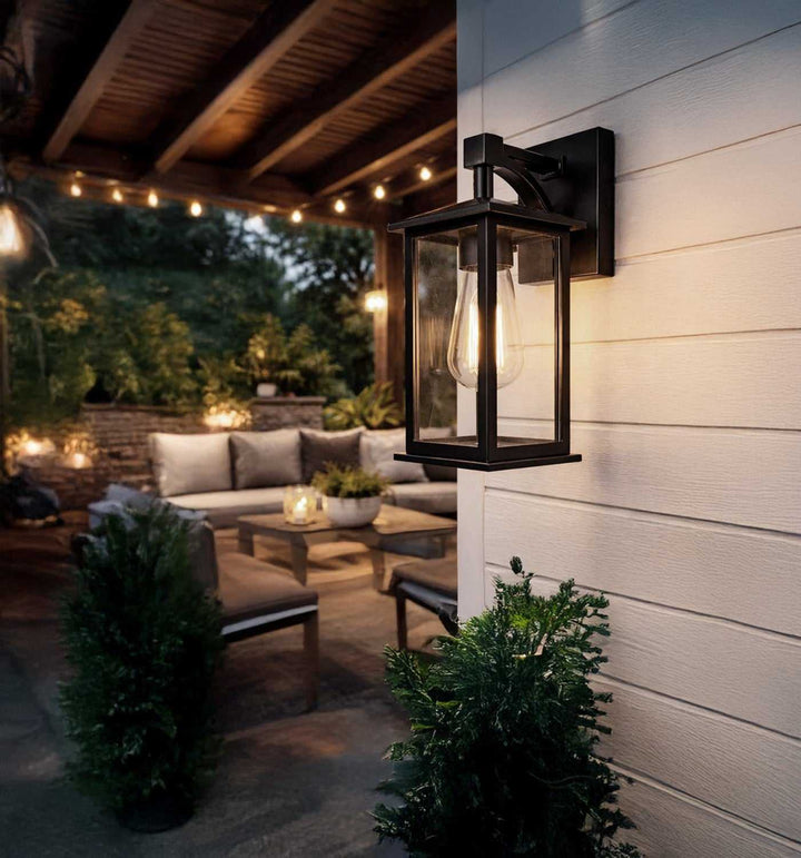 Rossland One Light Outdoor Down Light in Matte Black Canarm Canada