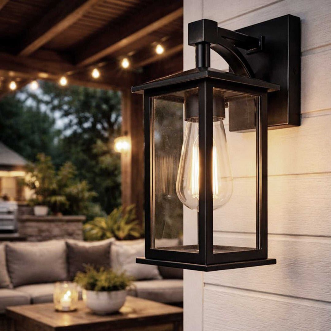 Rossland One Light Outdoor Down Light in Matte Black Canarm Canada
