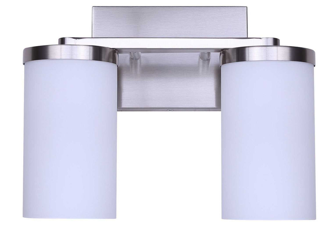 Britton Two Light Vanity in Brushed Nickel Canarm Canada