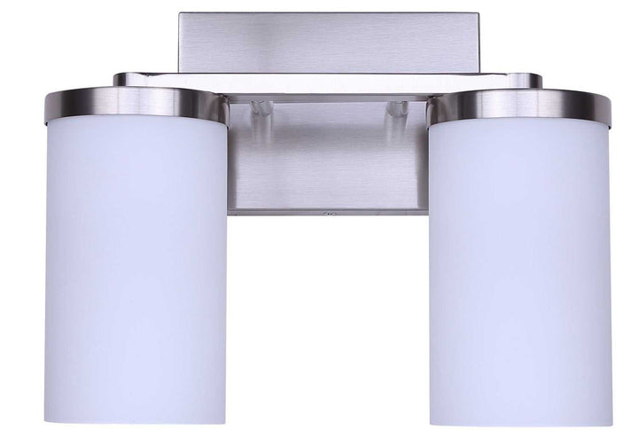 Britton Two Light Vanity in Brushed Nickel Canarm Canada
