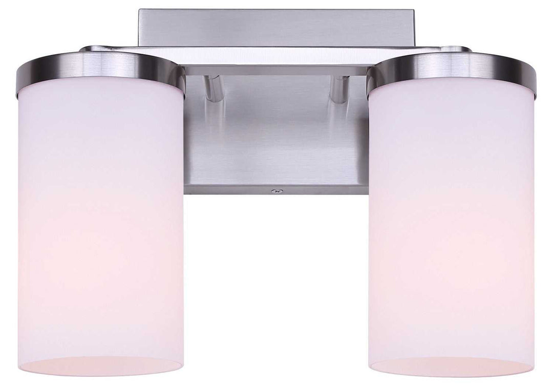 Britton Two Light Vanity in Brushed Nickel Canarm Canada