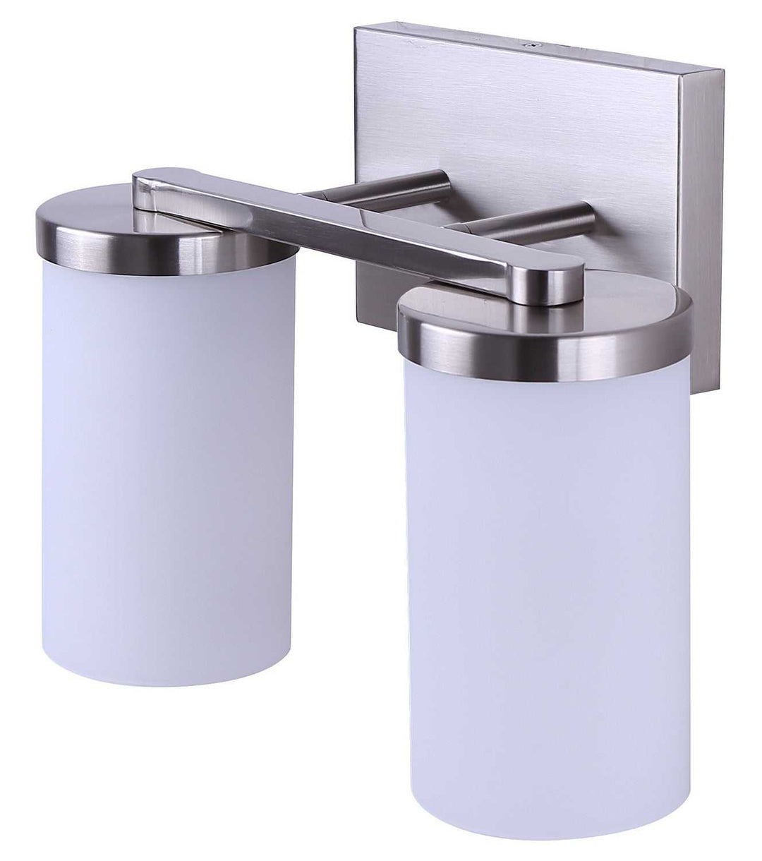 Britton Two Light Vanity in Brushed Nickel Canarm Canada
