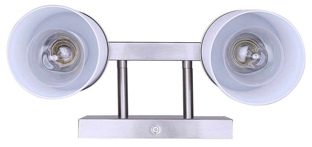 Britton Two Light Vanity in Brushed Nickel Canarm Canada