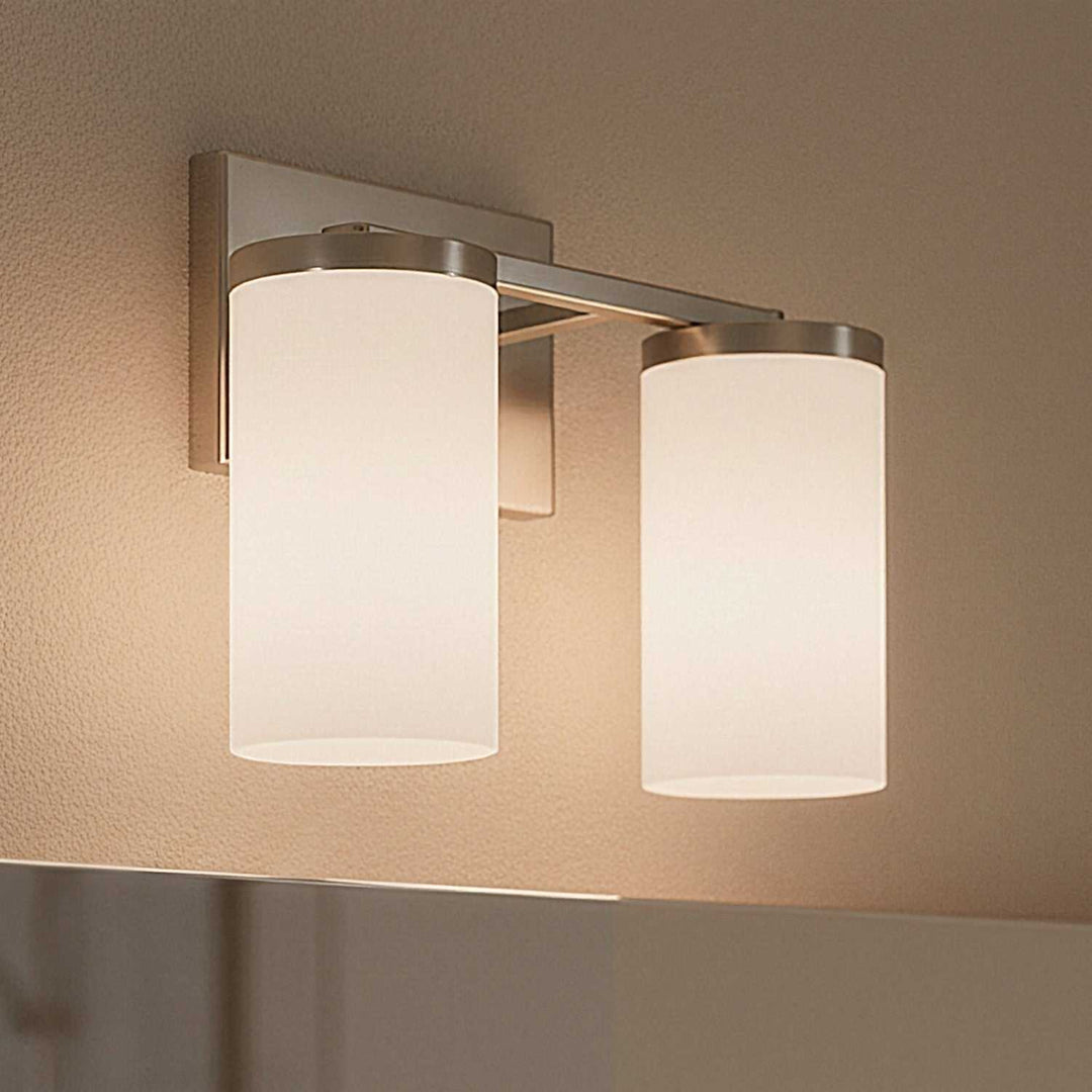 Britton Two Light Vanity in Brushed Nickel Canarm Canada
