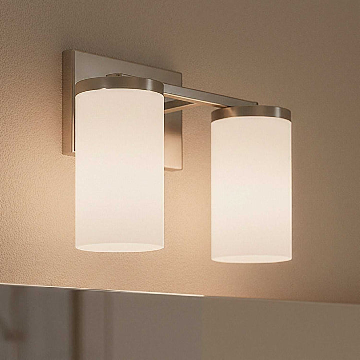 Britton Two Light Vanity in Brushed Nickel Canarm Canada