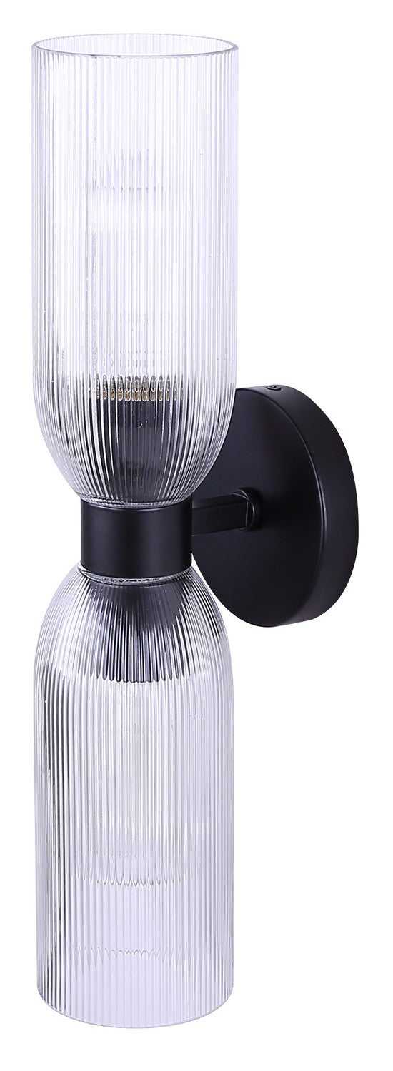 Omarion Two Light Wall Fixture in Matte Black Canarm Canada