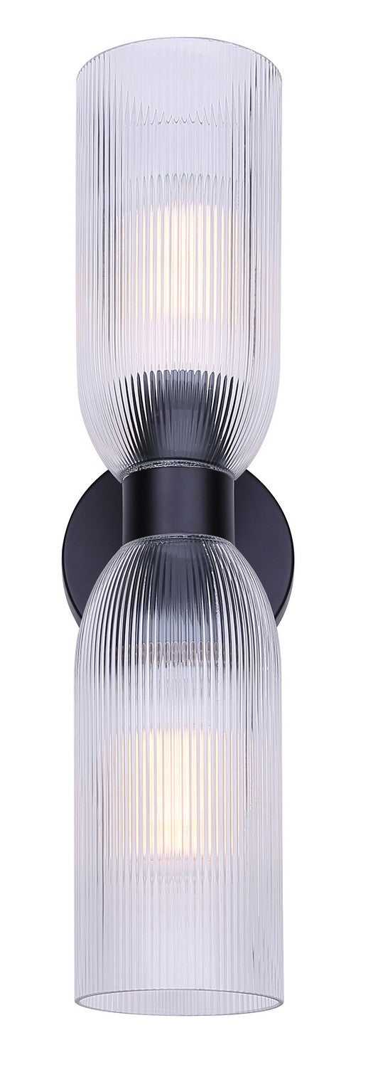 Omarion Two Light Wall Fixture in Matte Black Canarm Canada