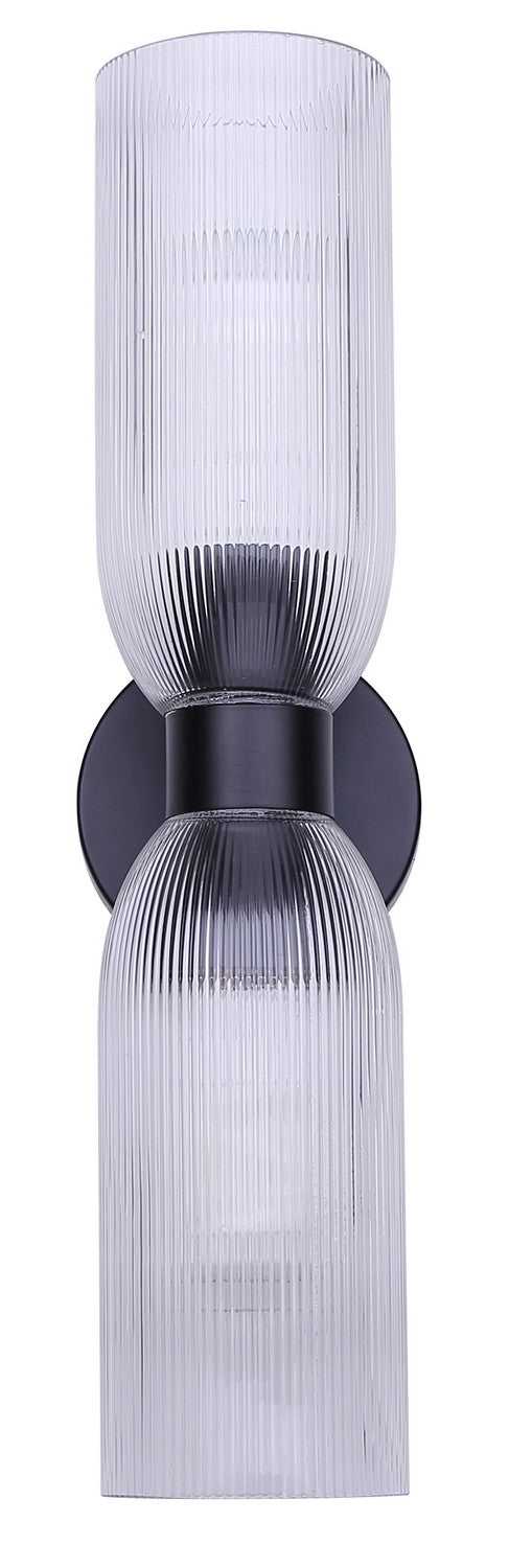 Omarion Two Light Wall Fixture in Matte Black Canarm Canada