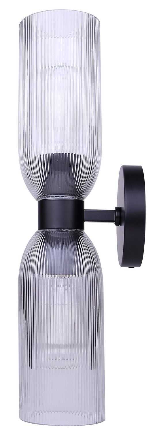 Omarion Two Light Wall Fixture in Matte Black Canarm Canada