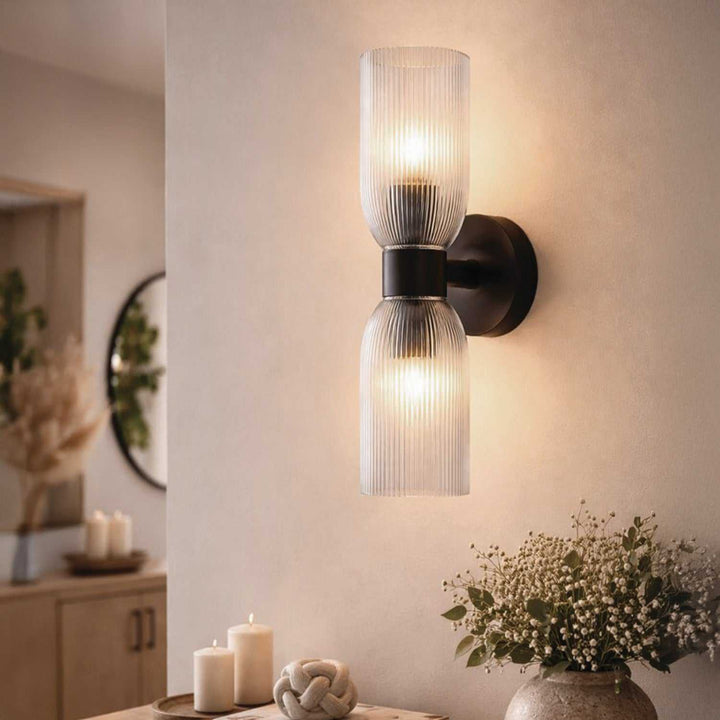 Omarion Two Light Wall Fixture in Matte Black Canarm Canada