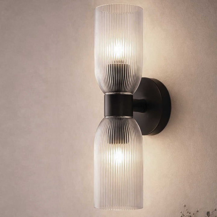 Omarion Two Light Wall Fixture in Matte Black Canarm Canada