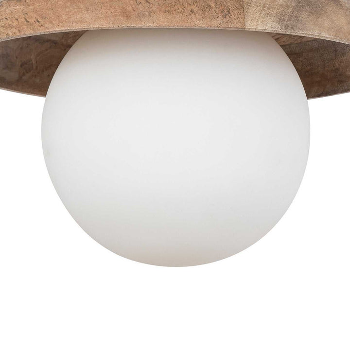 Maeva One Light Pendant in Natural Wood + Black Canarm Canada