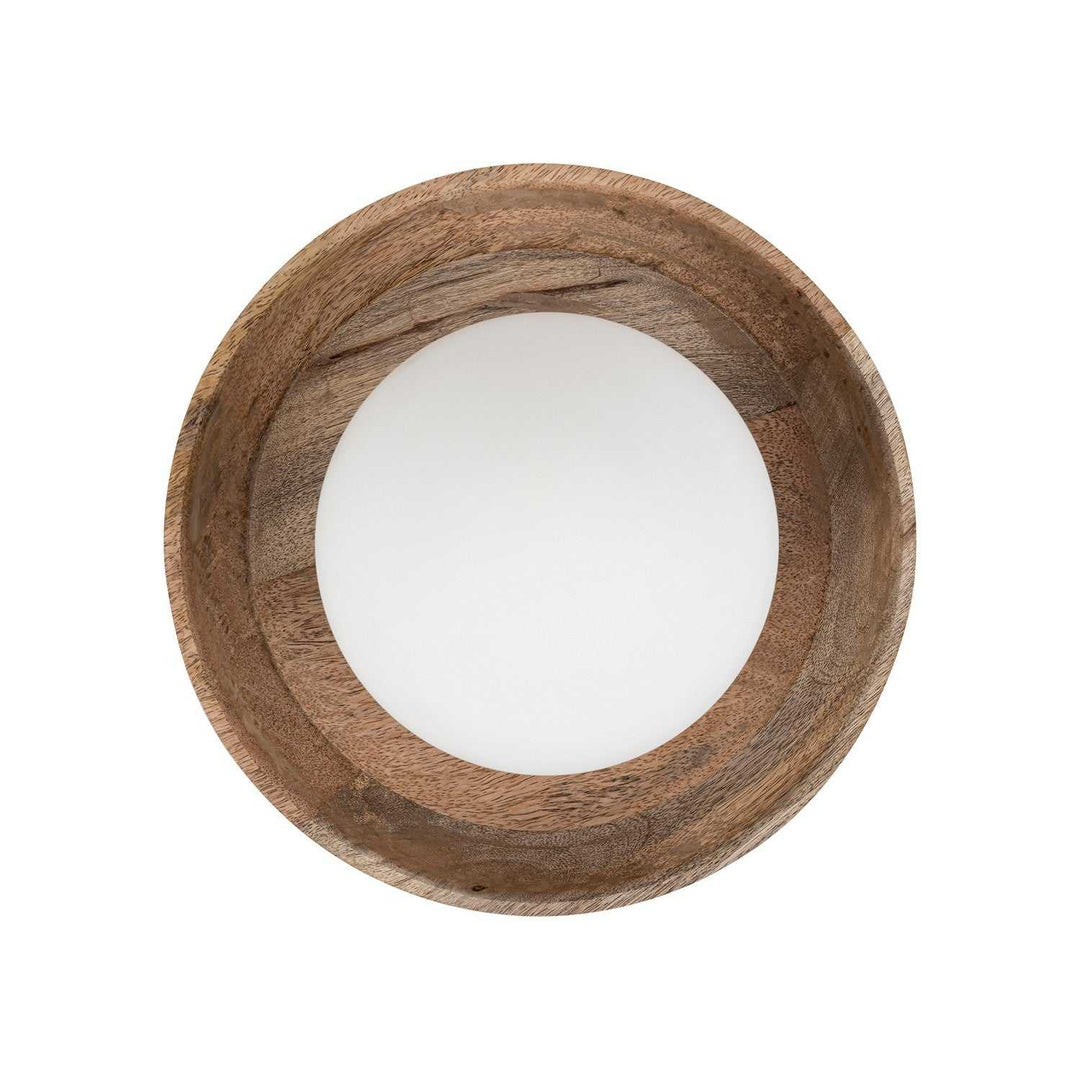 Maeva One Light Pendant in Natural Wood + Black Canarm Canada