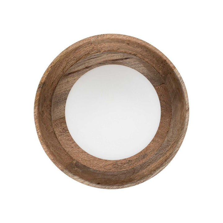Maeva One Light Pendant in Natural Wood + Black Canarm Canada
