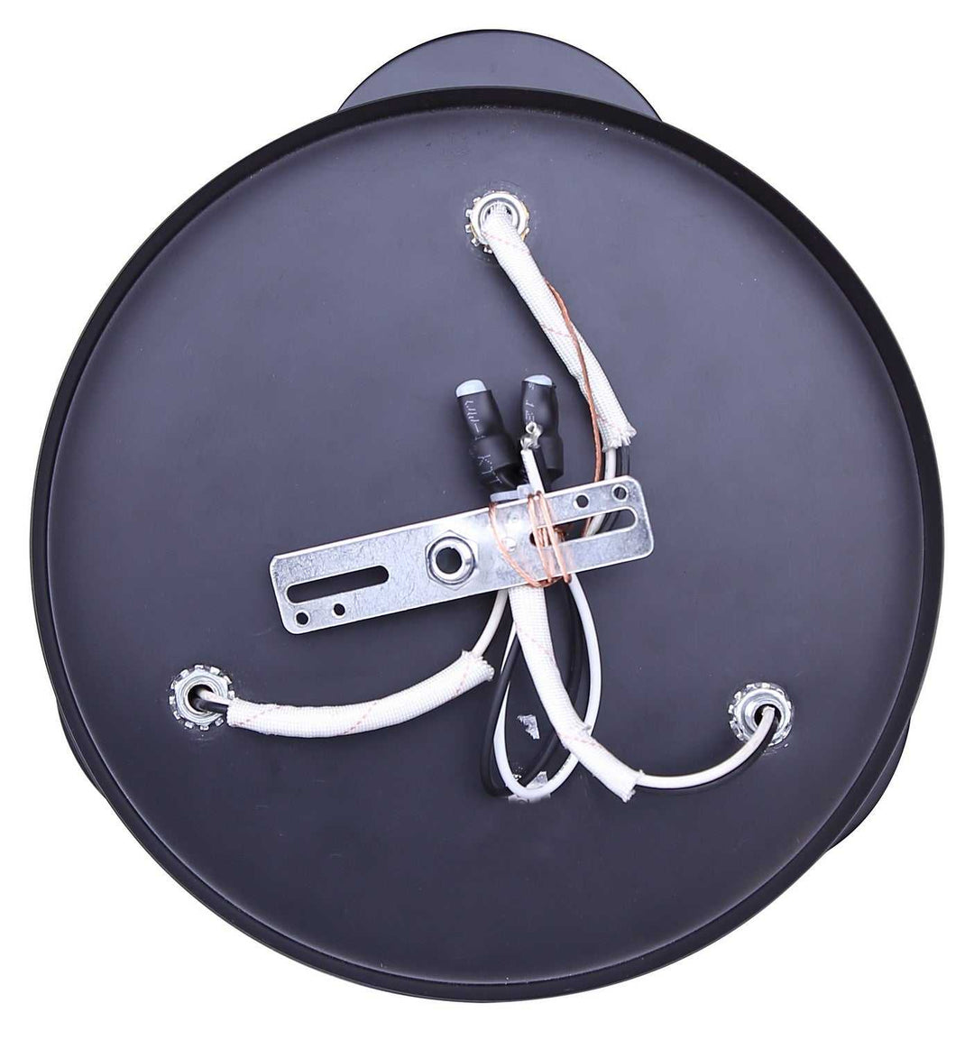 Britton Three Light Semi-Flush Mount in Matte Black Canarm Canada
