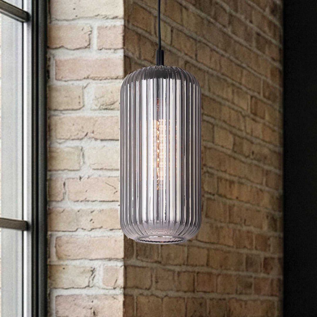 Malek One Light Pendant in Matte Black Canarm Canada