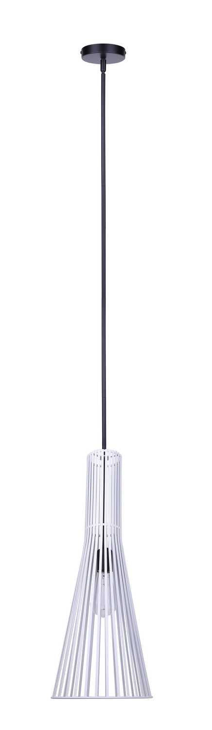 Elim One Light Pendant in Matte Black And White Canarm Canada