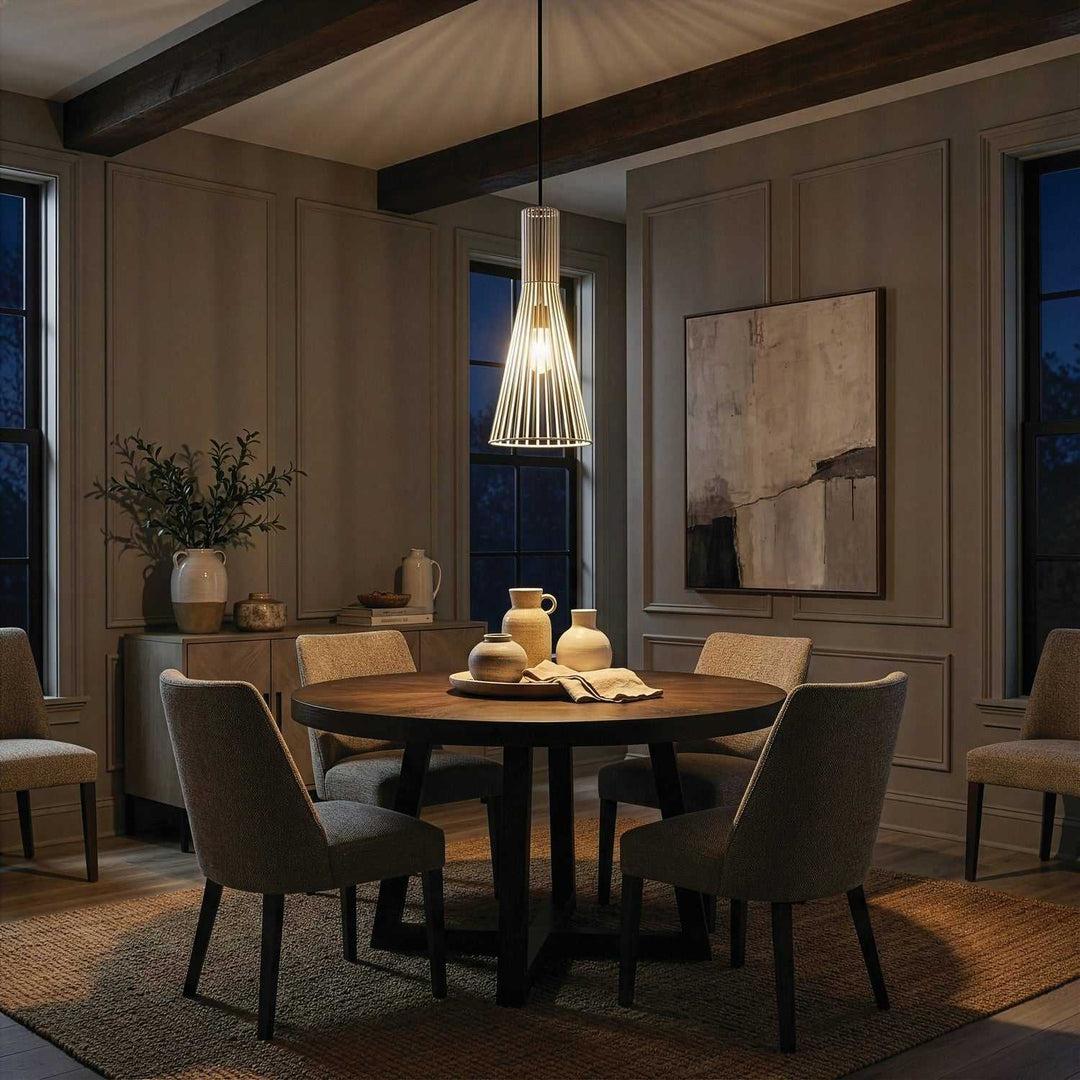 Elim One Light Pendant in Matte Black And White Canarm Canada