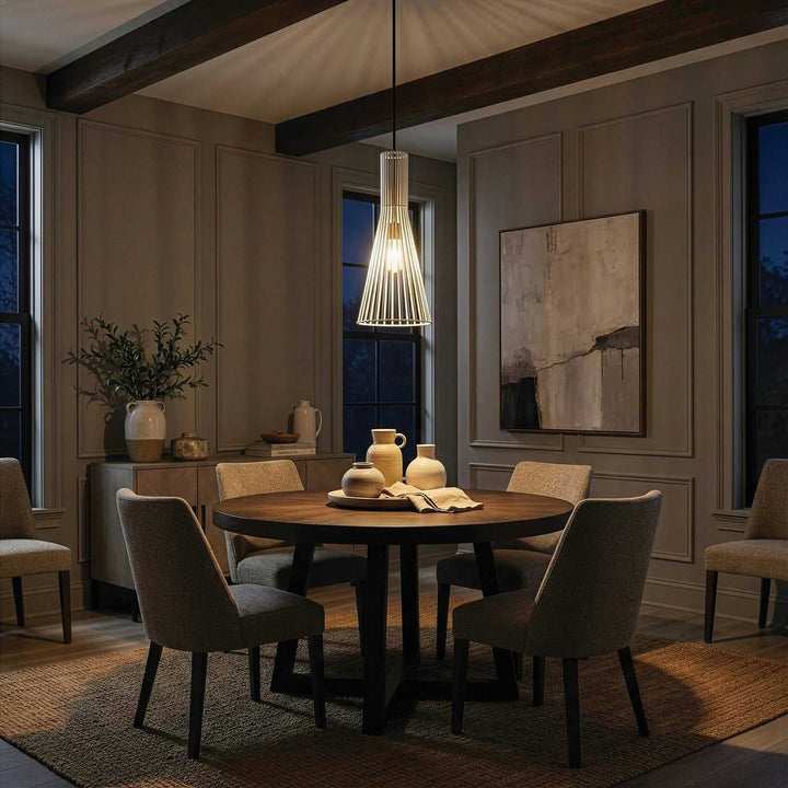 Elim One Light Pendant in Matte Black And White Canarm Canada
