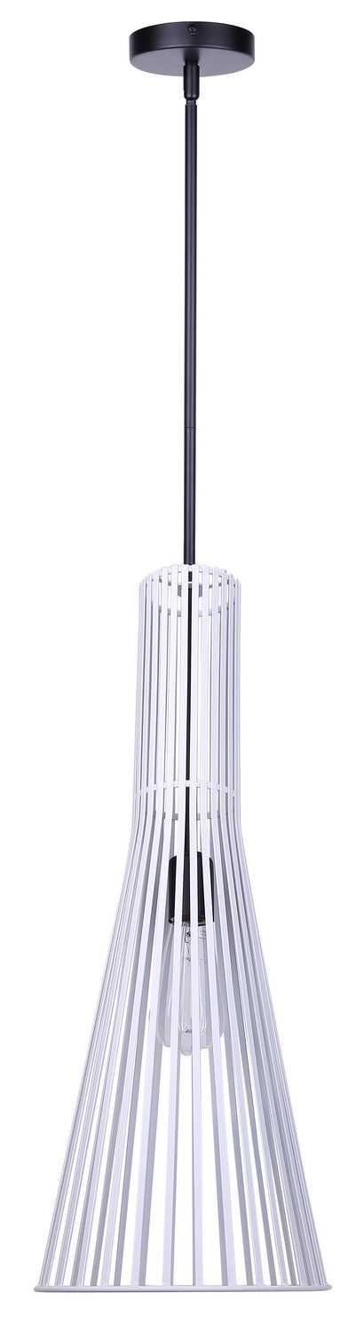 Elim One Light Pendant in Matte Black And White Canarm Canada