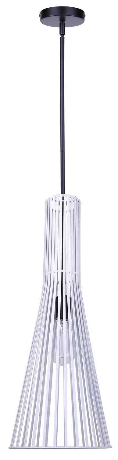 Elim One Light Pendant in Matte Black And White Canarm Canada