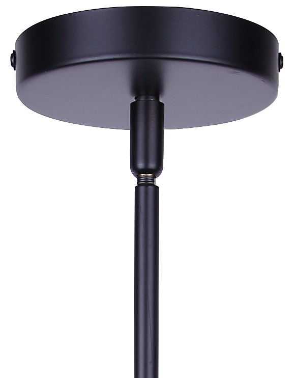 Elim One Light Pendant in Matte Black And White Canarm Canada