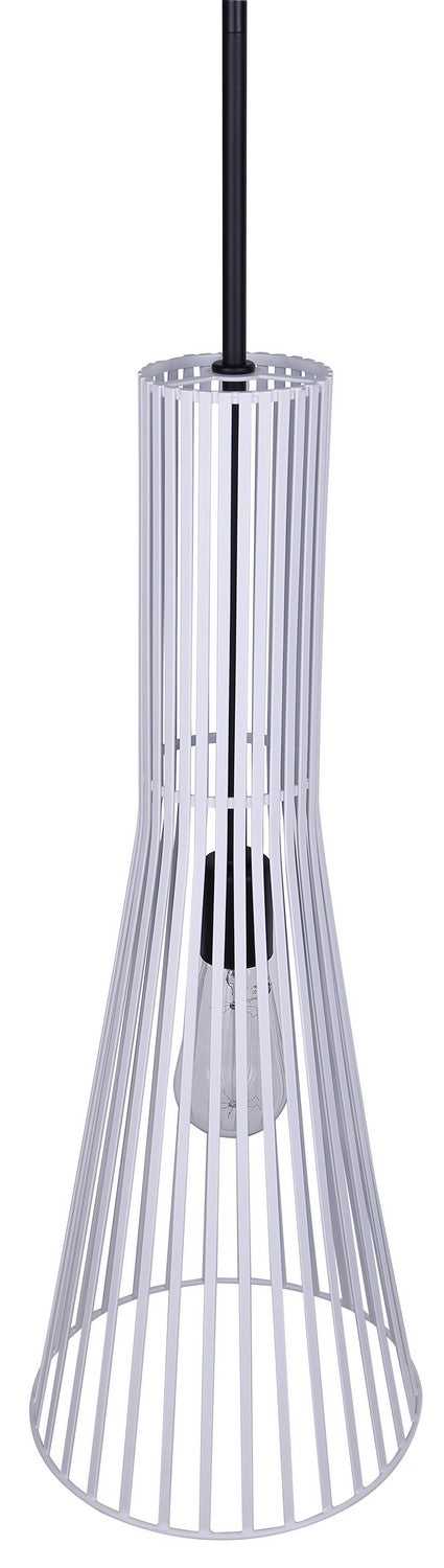 Elim One Light Pendant in Matte Black And White Canarm Canada