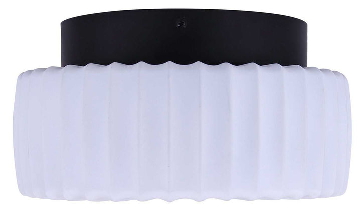 Dario LED Flush Mount in Matte Black And White Canarm Canada