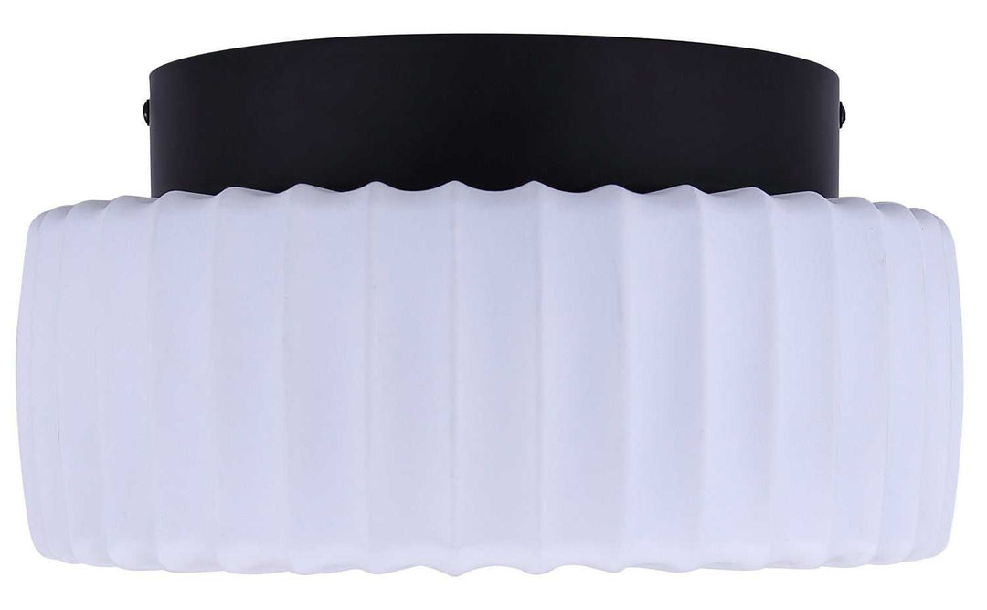 Dario LED Flush Mount in Matte Black And White Canarm Canada