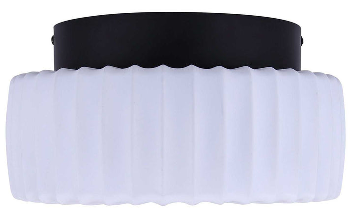 Dario LED Flush Mount in Matte Black And White Canarm Canada