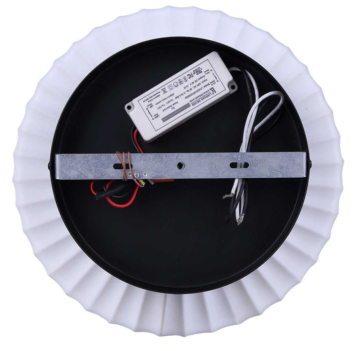 Dario LED Flush Mount in Matte Black And White Canarm Canada