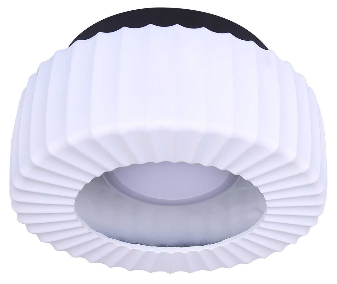 Dario LED Flush Mount in Matte Black And White Canarm Canada