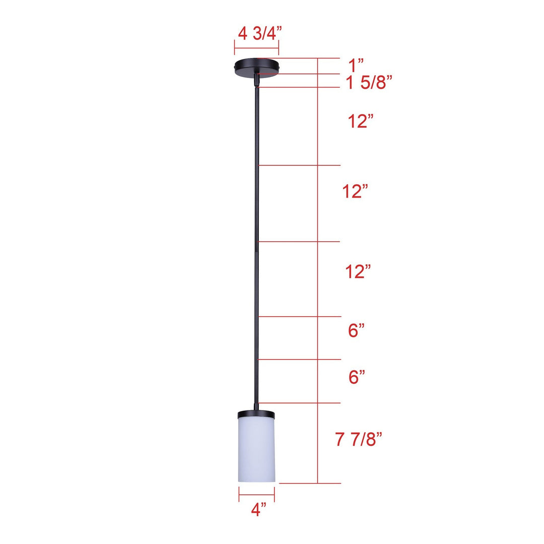 Britton One Light Pendant in Matte Black Canarm Canada