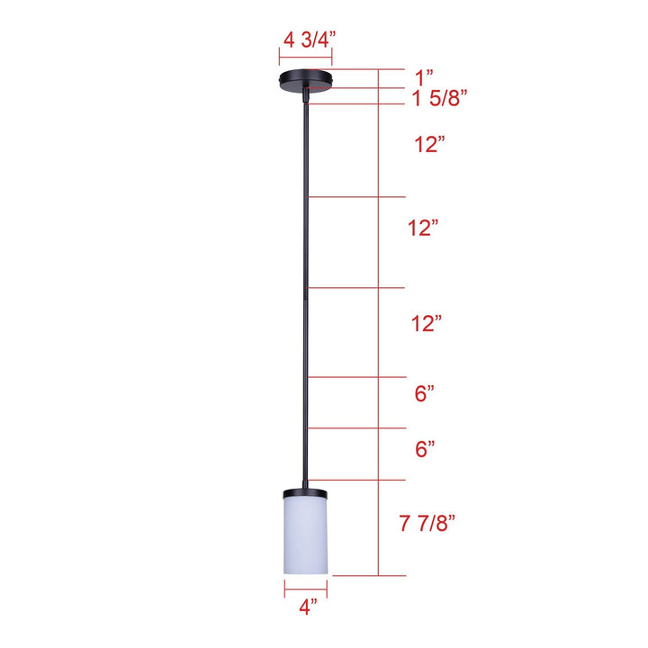 Britton One Light Pendant in Matte Black Canarm Canada