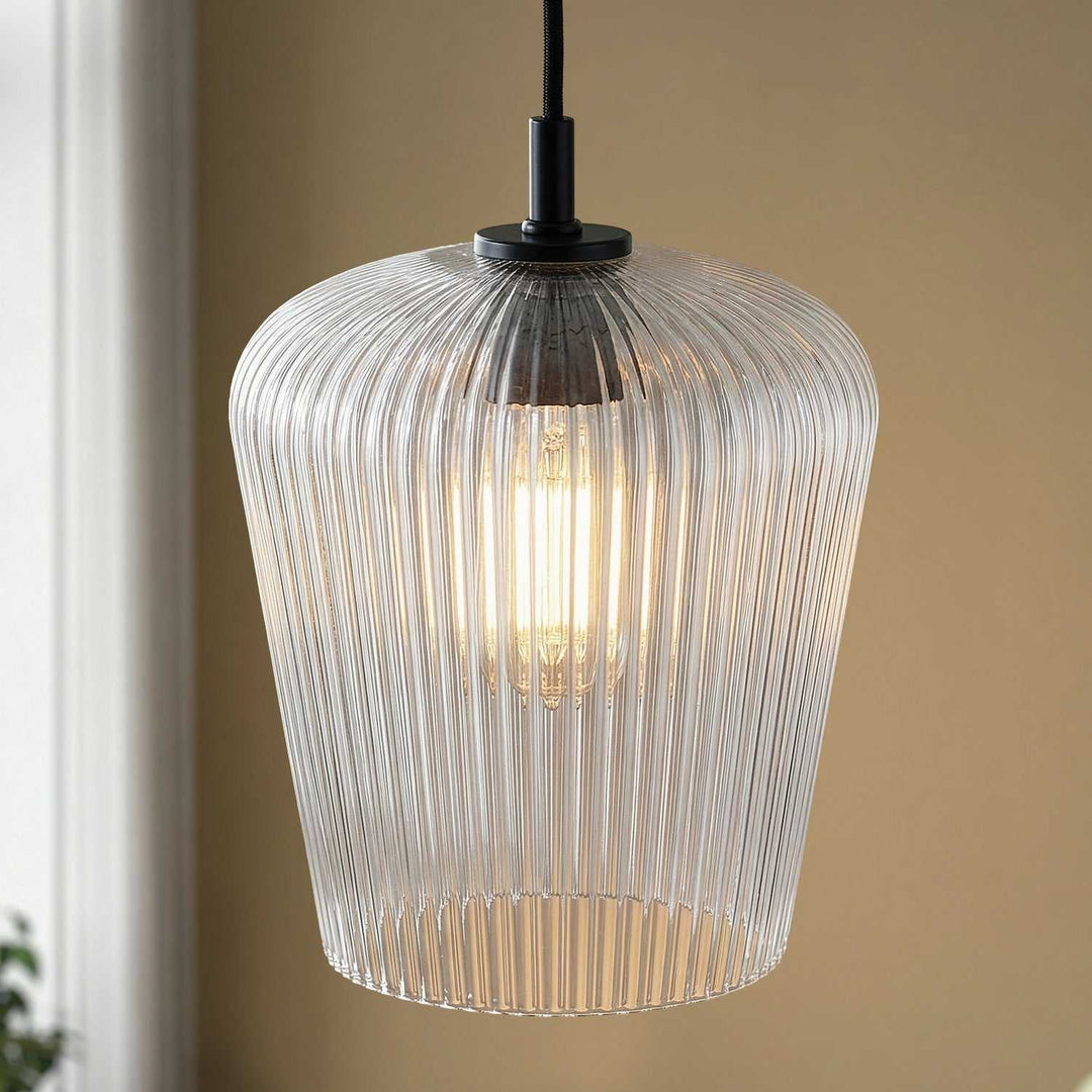 Leandro One Light Pendant in Matte Black Canarm Canada