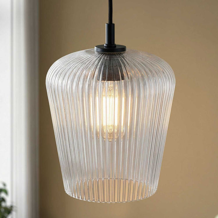 Leandro One Light Pendant in Matte Black Canarm Canada