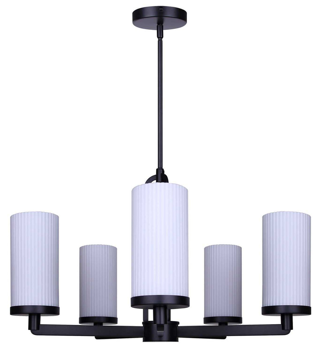 Kinslea Five Light Chandelier in Matte Black Canarm Canada