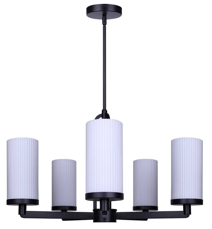 Kinslea Five Light Chandelier in Matte Black Canarm Canada