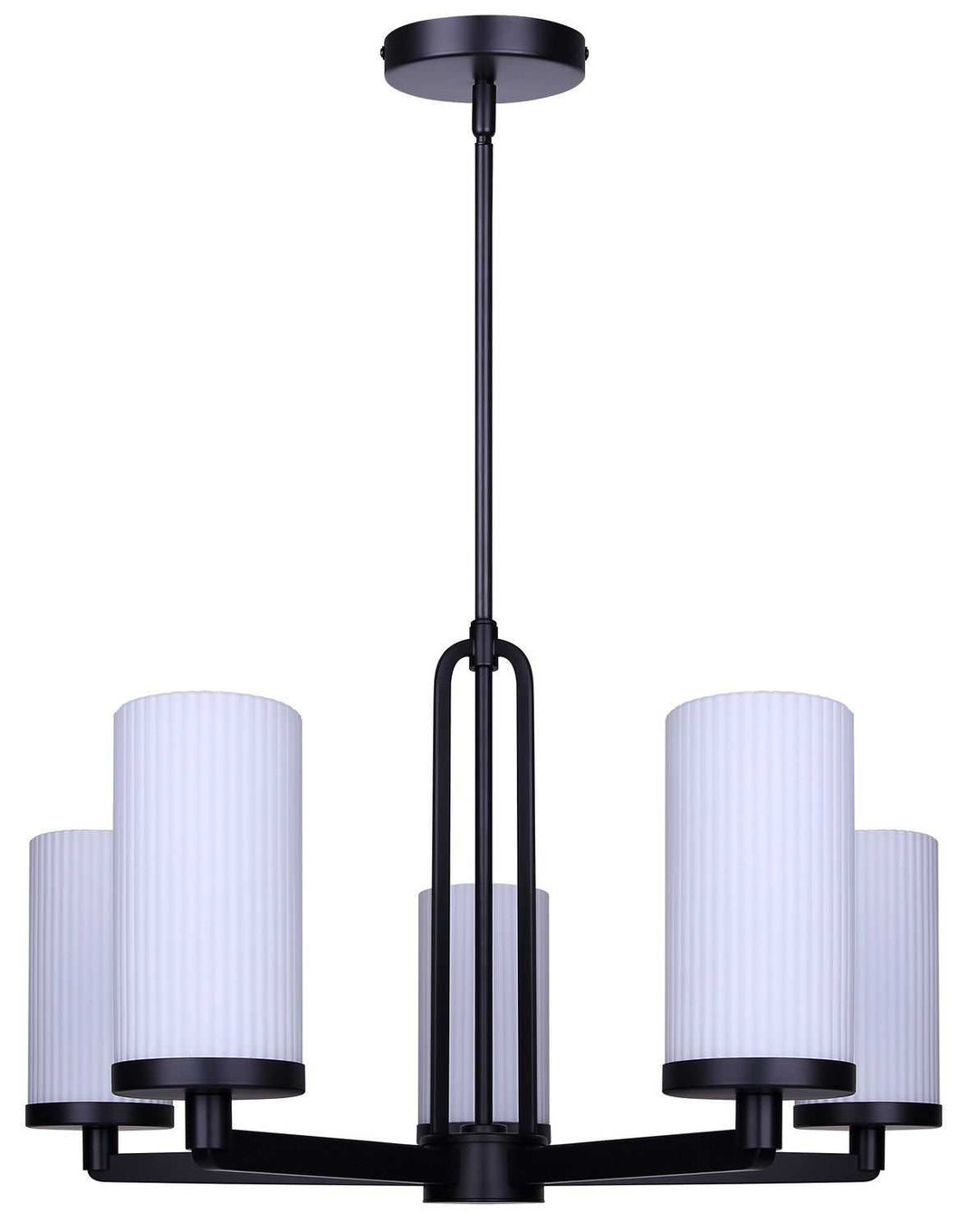 Kinslea Five Light Chandelier in Matte Black Canarm Canada