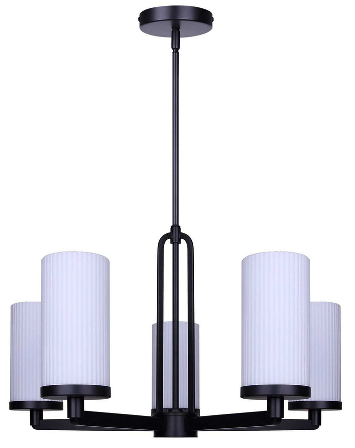 Kinslea Five Light Chandelier in Matte Black Canarm Canada