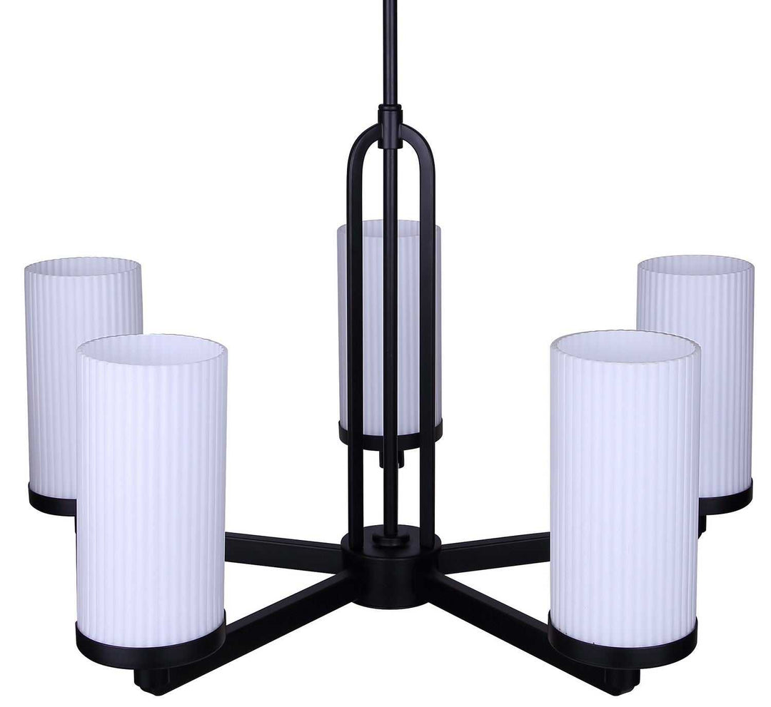 Kinslea Five Light Chandelier in Matte Black Canarm Canada