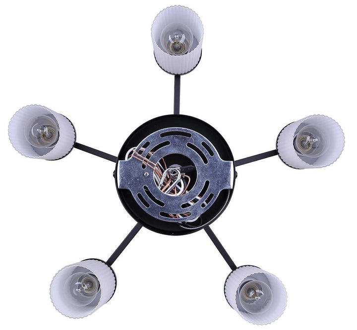 Kinslea Five Light Chandelier in Matte Black Canarm Canada