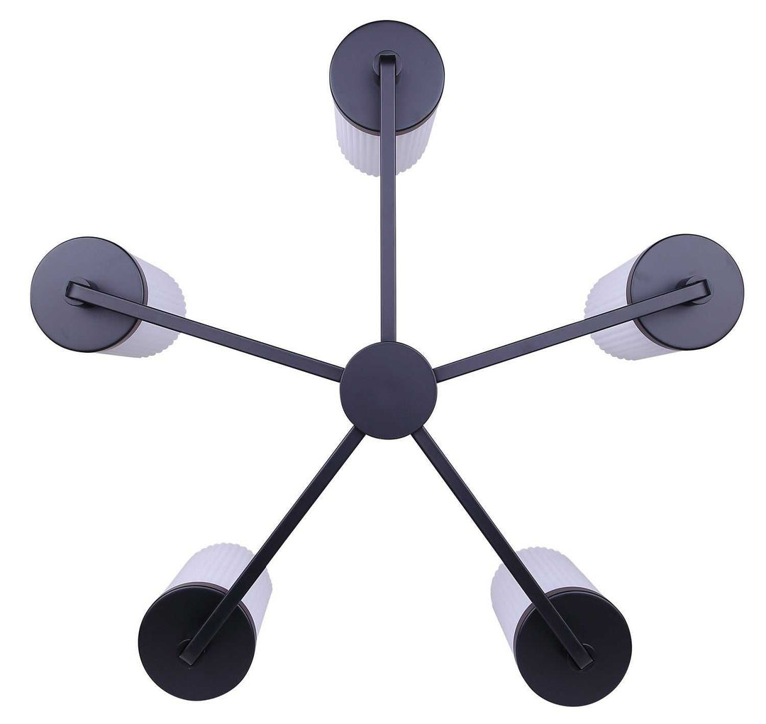 Kinslea Five Light Chandelier in Matte Black Canarm Canada