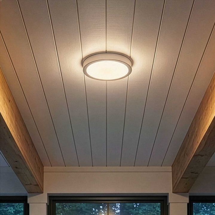 Dl-11F-25Dcw LED Flush Mount in Brushed Nickel Canarm Canada