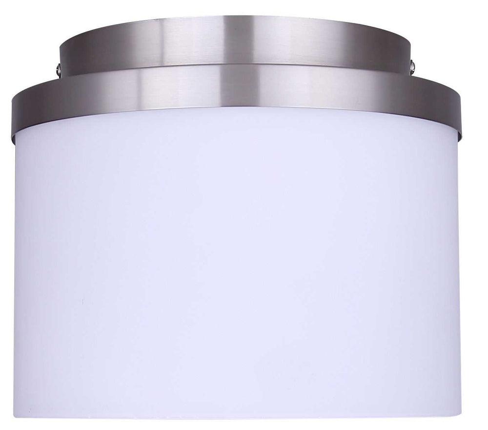 Britton One Light Flush Mount in Brushed Nickel Canarm Canada
