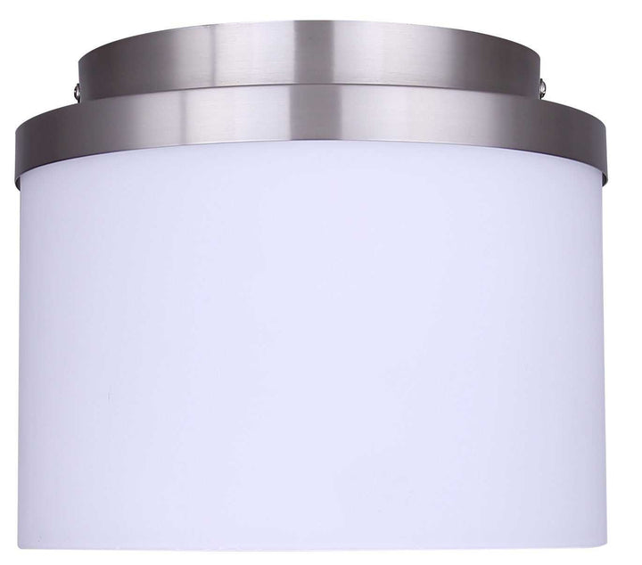 Britton One Light Flush Mount in Brushed Nickel Canarm Canada