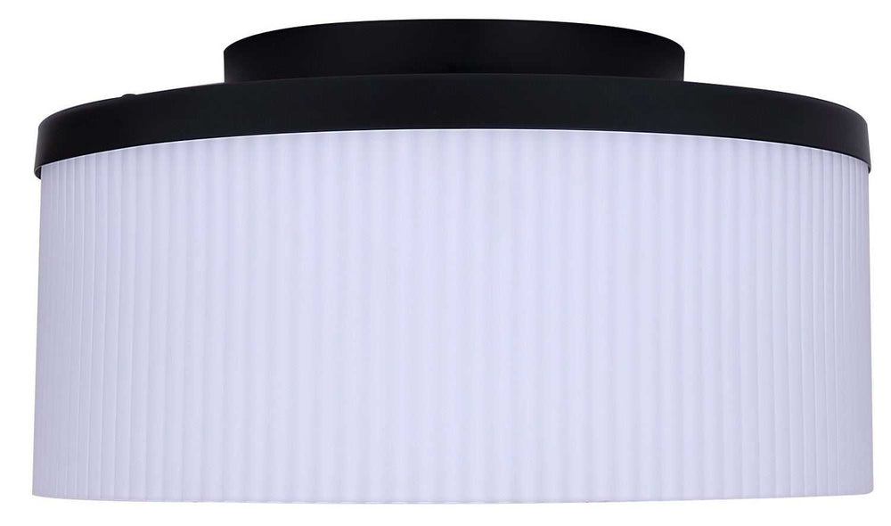 Kinslea Three Light Flush Mount in Matte Black Canarm Canada