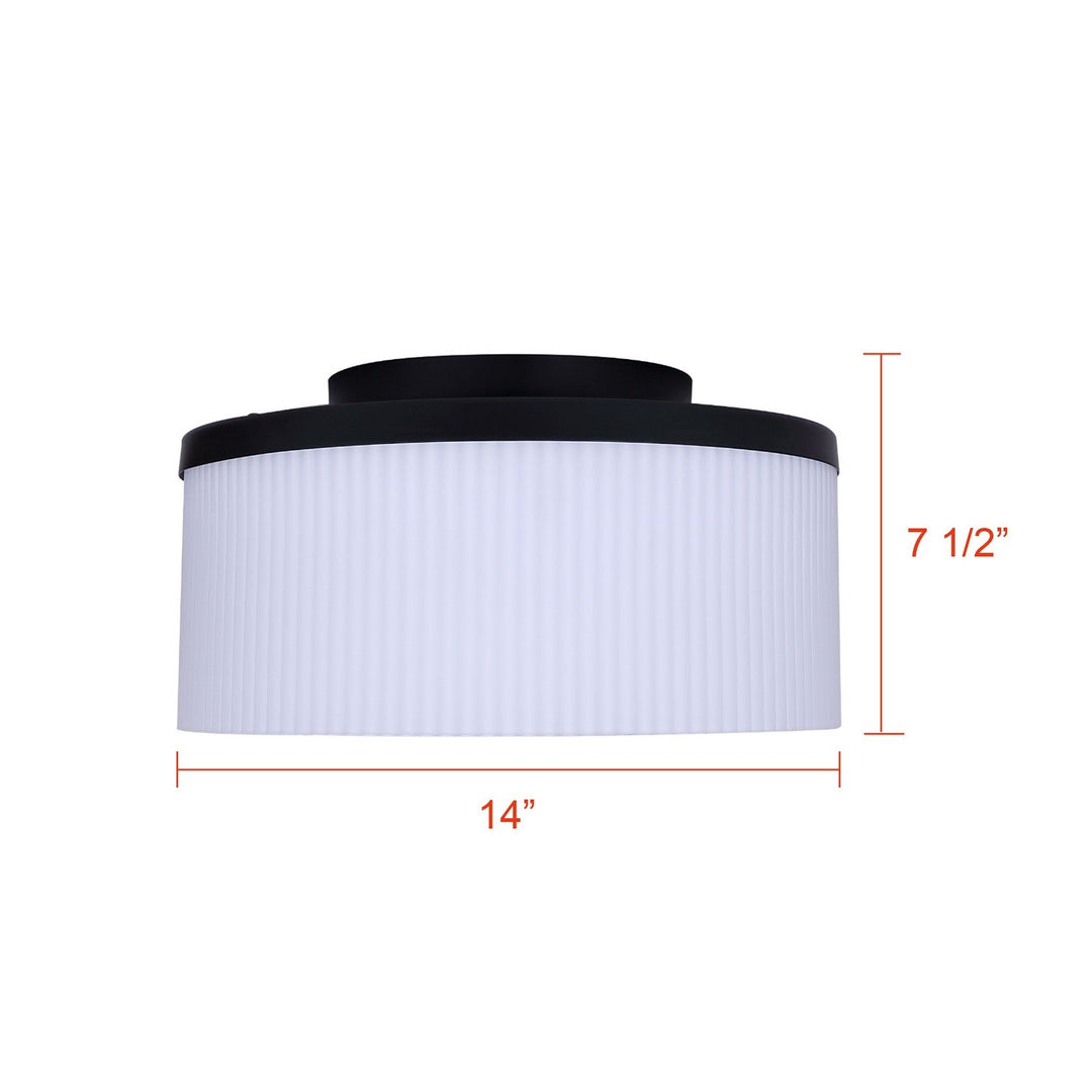 Kinslea Three Light Flush Mount in Matte Black Canarm Canada